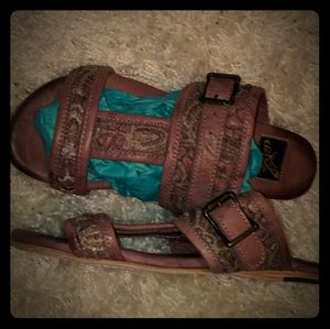 Freebird Cabo Sandals sz. 9 Pink/Mauve RARE!